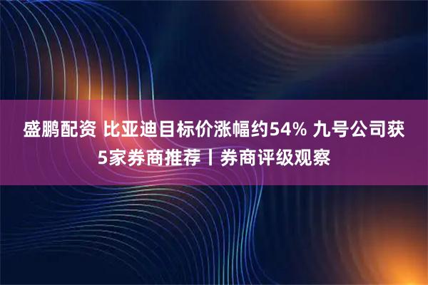 盛鹏配资 比亚迪目标价涨幅约54% 九号公司获5家券商推荐丨券商评级观察