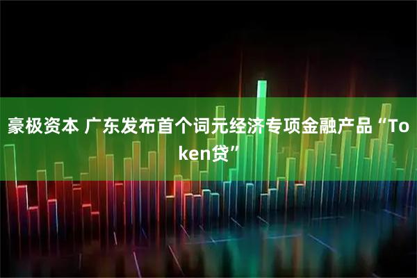 豪极资本 广东发布首个词元经济专项金融产品“Token贷”